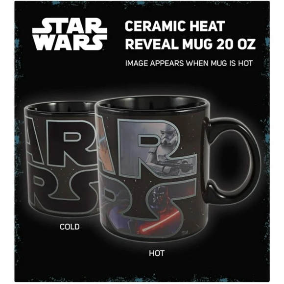 Star Wars nwt  Logo Heat Reveal Jumbo Ceramic Mug 20 oz  Jedi Sith Dark Side - Picture 3 of 4
